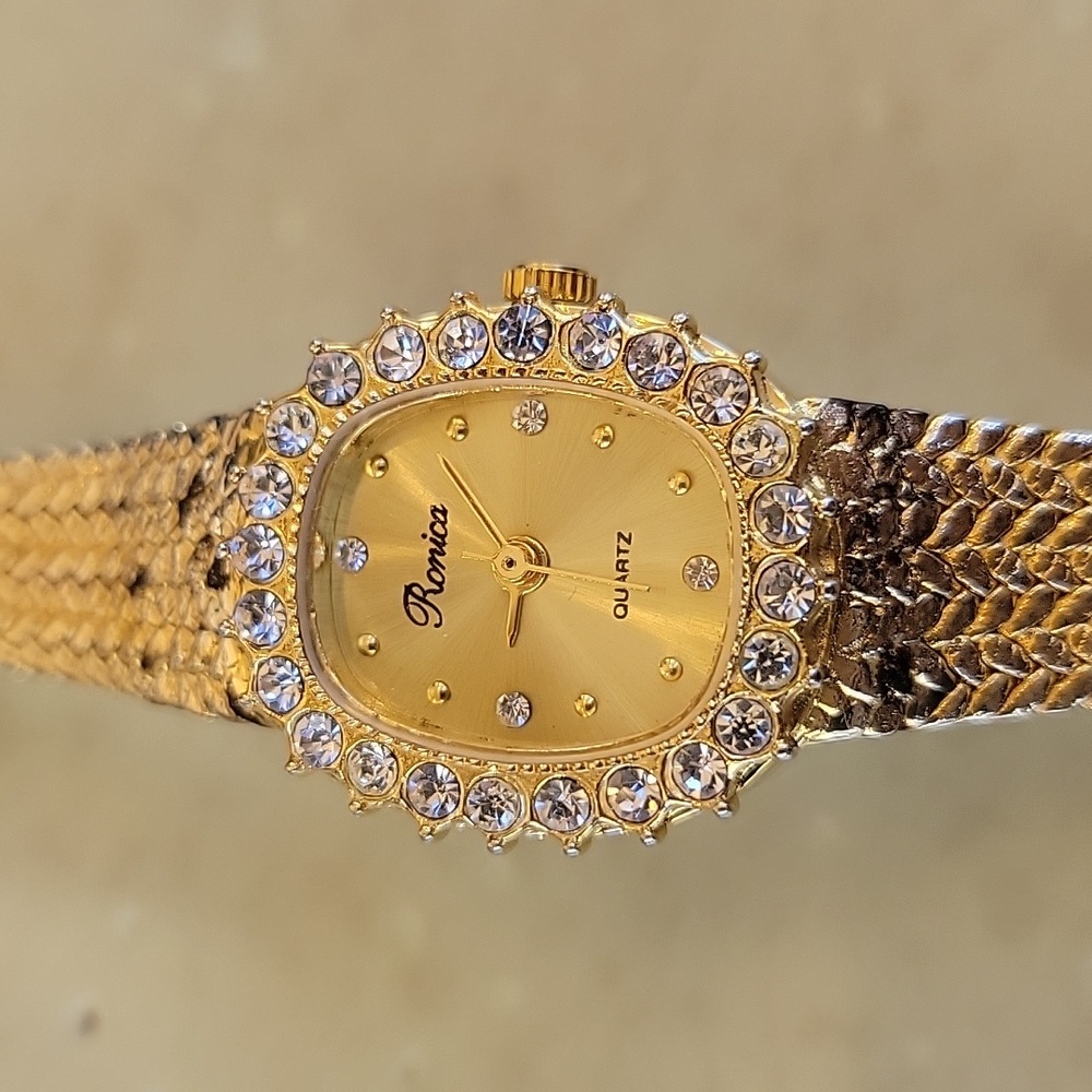 Tru Time Ronica Gold-dipped Ladies Quartz Watch